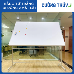 Bảng Từ Trắng Di Động 2 Mặt Lật